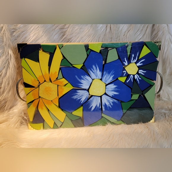Sunny Flowers Serving Tray (2007) - Picture 1 of 6